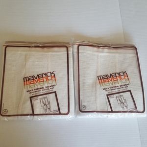 VTG Dead Stock Men's Maverick Thermal Long Underwear Deadstock Size Large 2 Pr